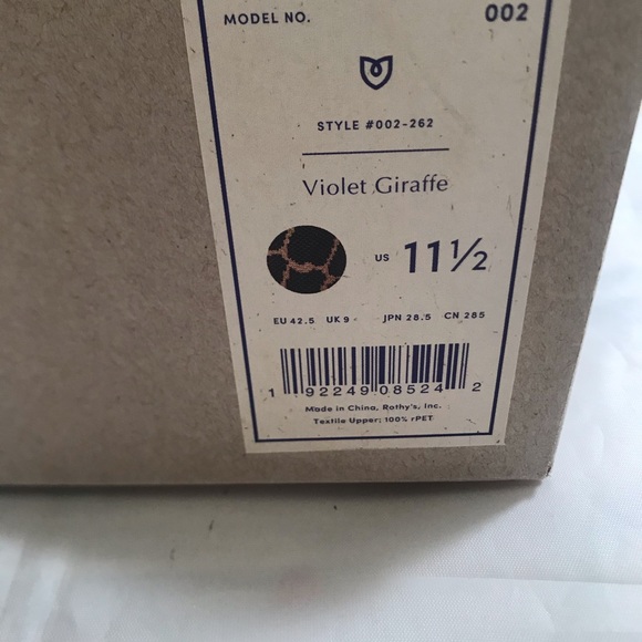 Rothy's VIOLET GIRAFFE Women Size 11,11.5 - Picture 9 of 11